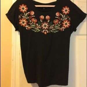 Rebecca Malone floral tee